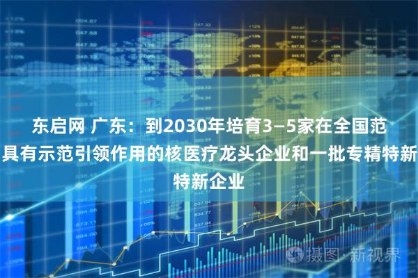 东启网 广东：到2030年培育3—5家在全国范围内具有示范引领作用的核医疗龙头企业和一批专精特新企业