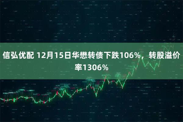 信弘优配 12月15日华懋转债下跌106%，转股溢价率1306%